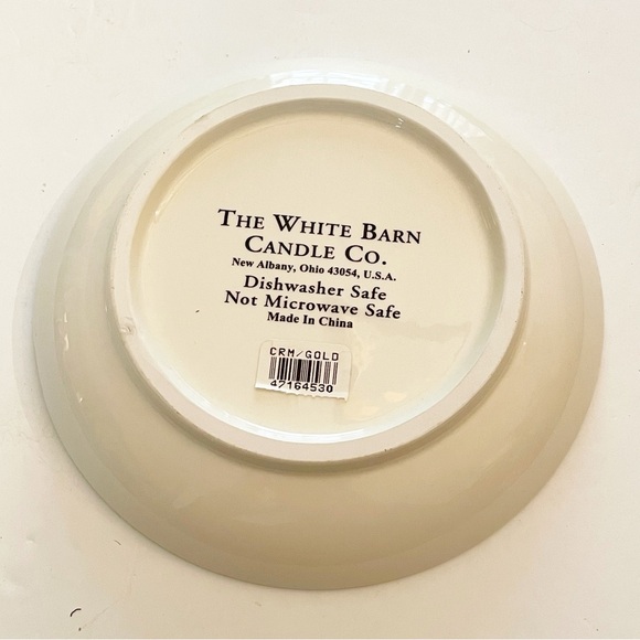 The White Barn Candle Co. Golden Wheat Dish Saucer Candle‎ Plate NEW Round - Picture 3 of 3